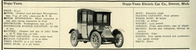 1911 Hupp-Yeats Model 1A Regent Coupe