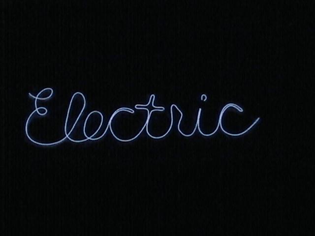 glowing EL wire in back window