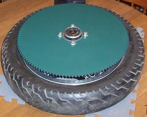drive wheel with sprocket