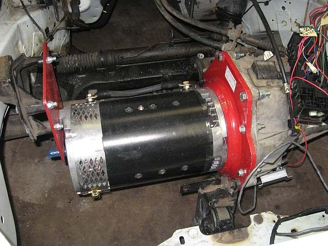 Motor, located under front battery box.
