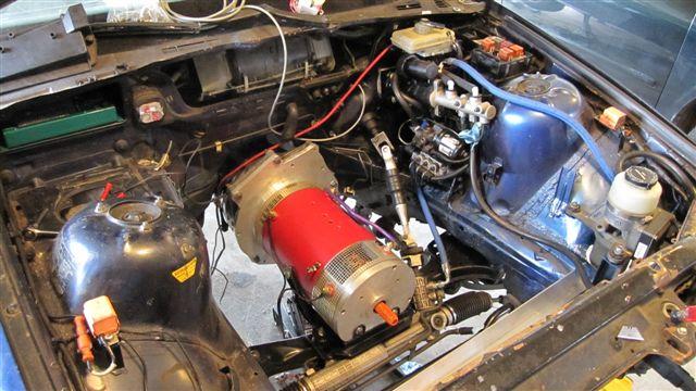 Motor installed in vehicle.