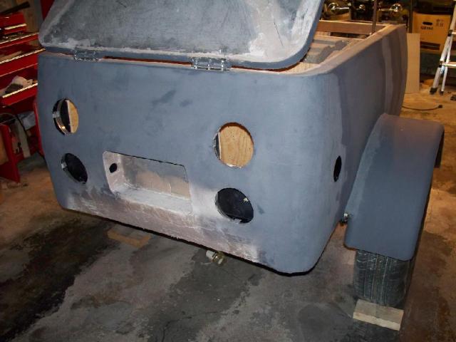 Back end showing holes for stop and turn
