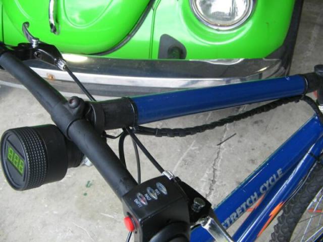 stretch cycle bars, volt meter and throt