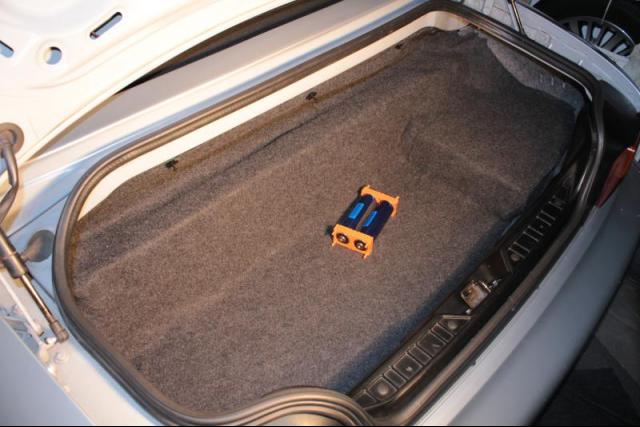 Trunk is finished with carpet