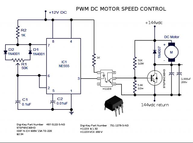PWM motor speed controller