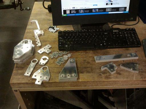 Waterjet-cut chassis parts