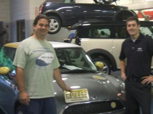 My sales guy Adam and myself and my Mini