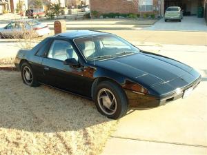 Fiero with its new paint job